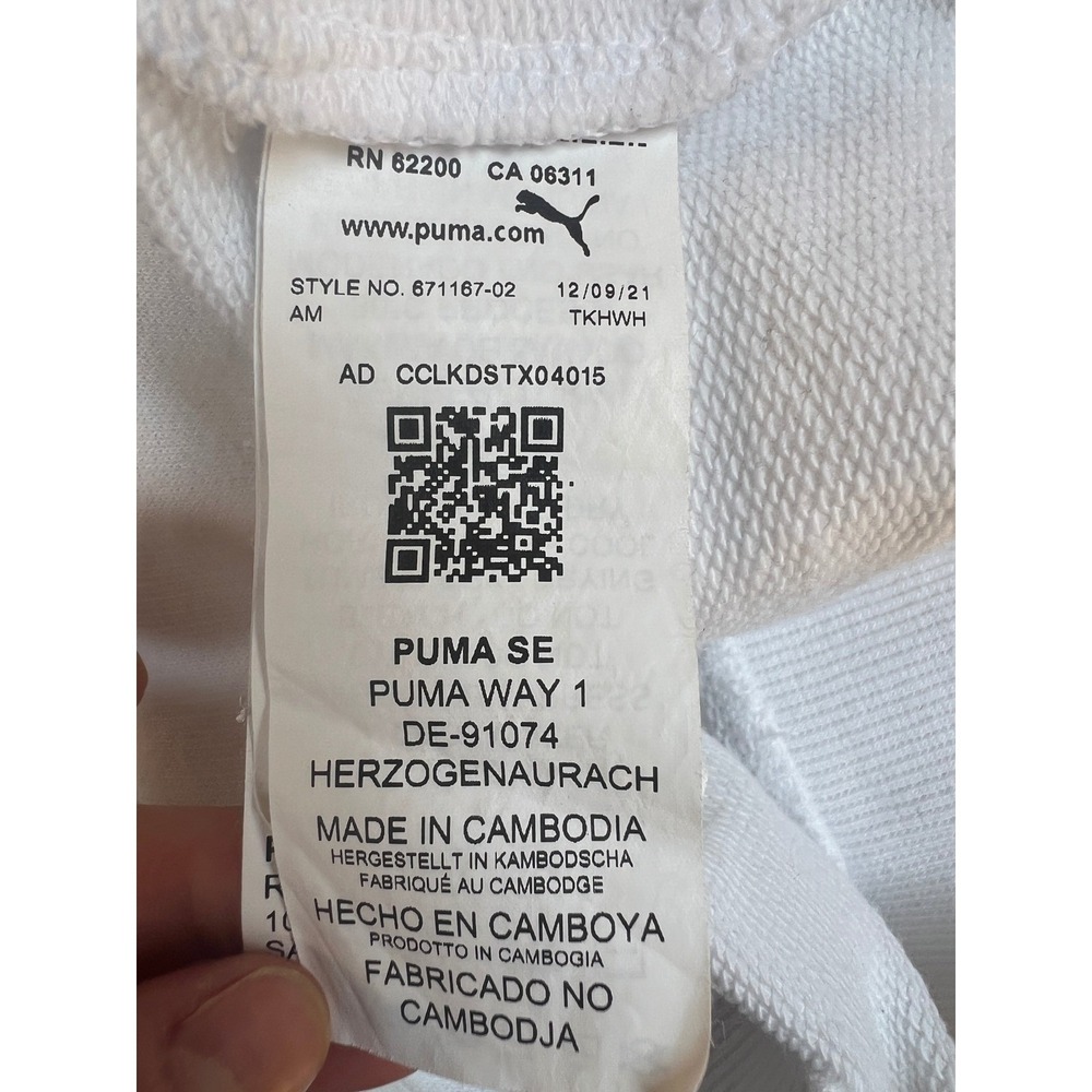 PUMA Women's White Hoodie Sweatshirt Athleisure Casual Pullover - Picture 5 of 6